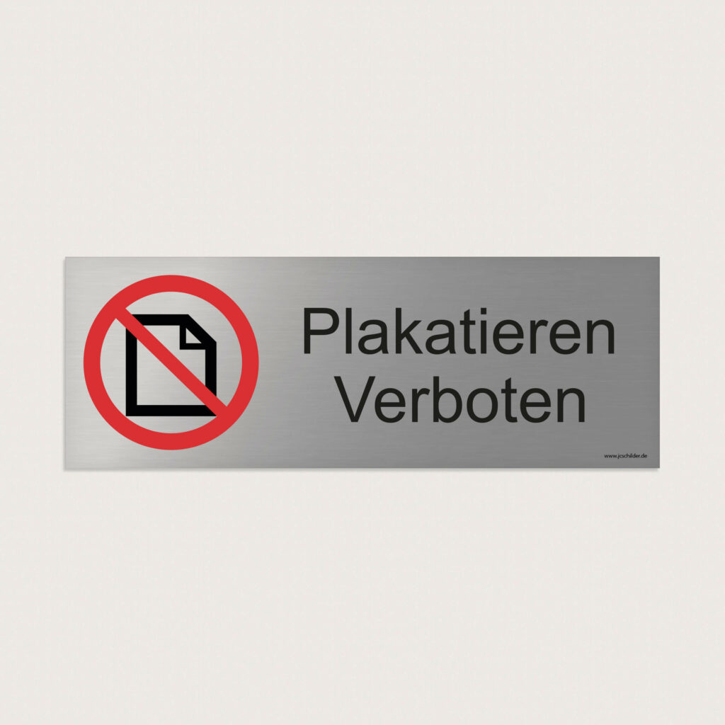 Hinweisschild Plakatieren verboten jcde199