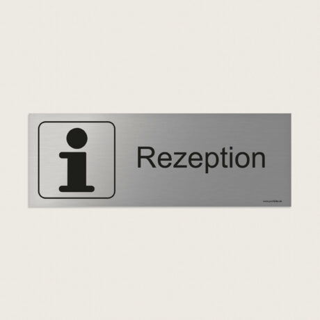 Hinweisschild Rezeption jcde252