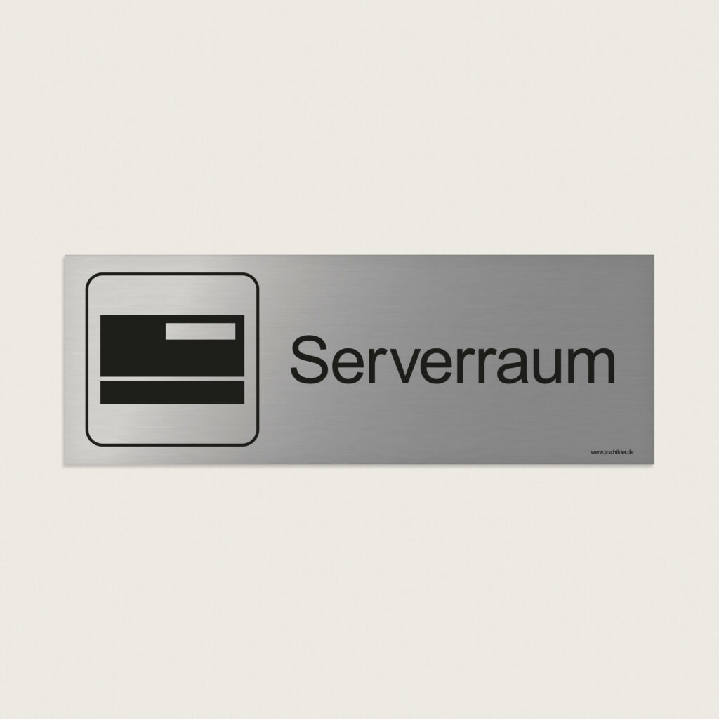Hinweisschild Serverraum jcde260