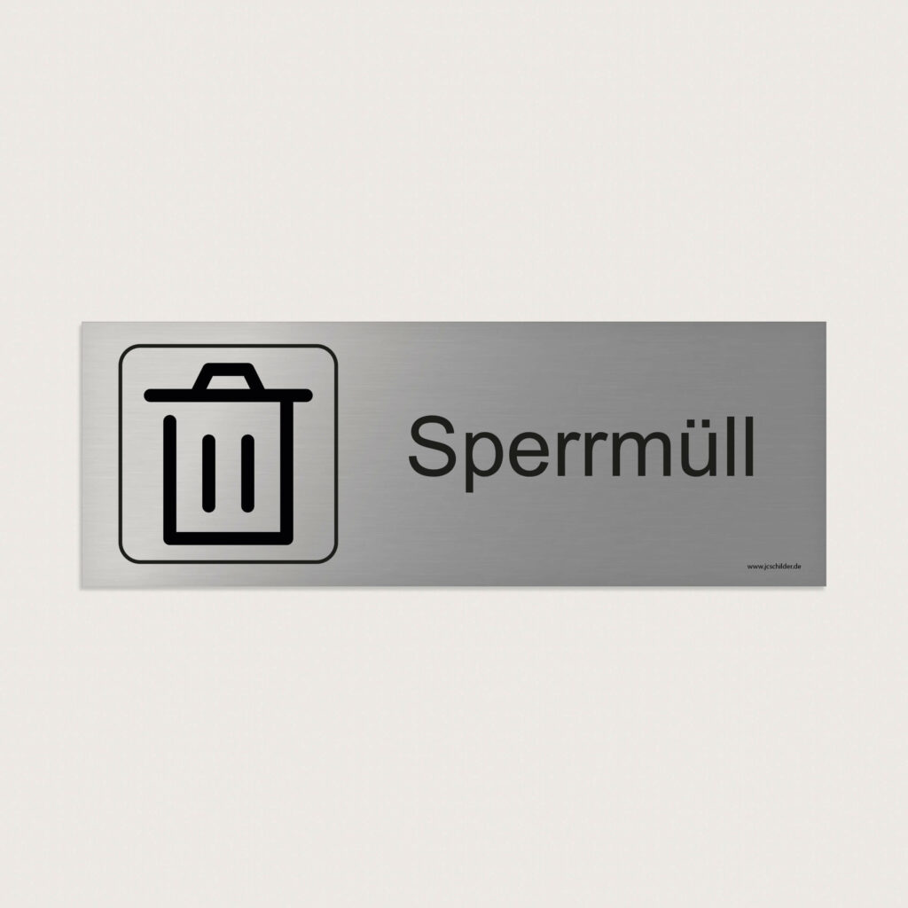 Hinweisschild Sperrmüll jcde225