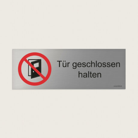 Hinweisschild Tür geschlossen halten jcde214