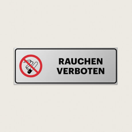 Rauchen verboten schild aus Metall 225 x 80-mm
