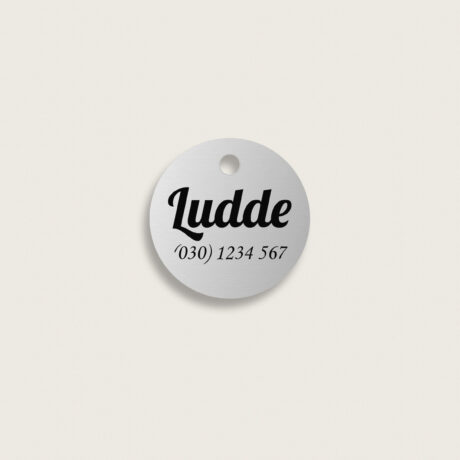 Tierschild name aus Metall 30 x 30 mm