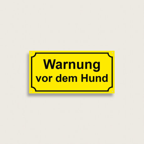Warnschild “Warnung vor dem Hund” aus Kunststoff 300 x 150 mm