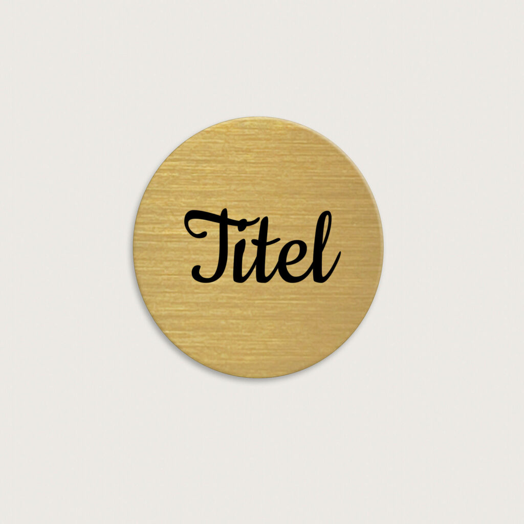 Namensschild aus messing 45 x 45 mm jcde5221