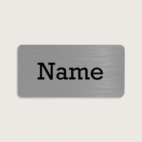 Namesschild aus vernickeltem messing jcde5238