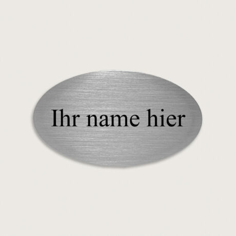 Namesschild aus vernickeltem messing jcde5234