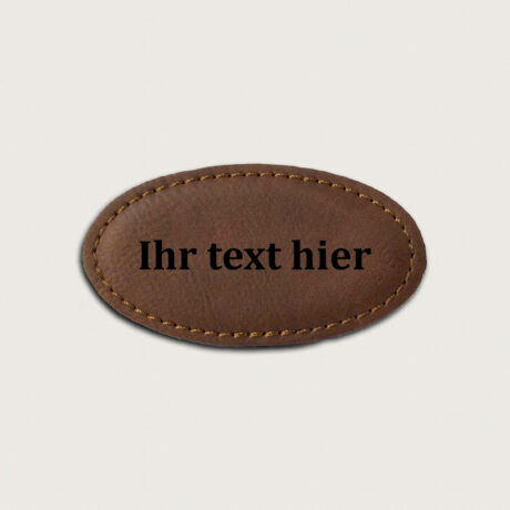 Namensschild aus dunkelbraunem Leder jcde5198