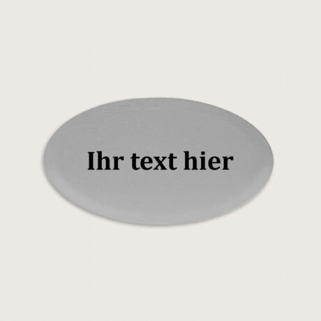 Namensschild aus silbernem metall jcde5237