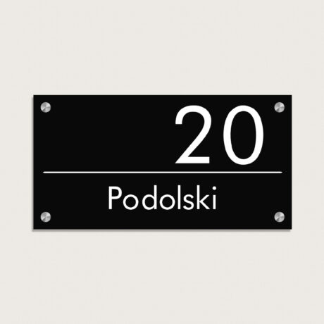 Hausnummernschilder aus Metall 250 x 130 mm