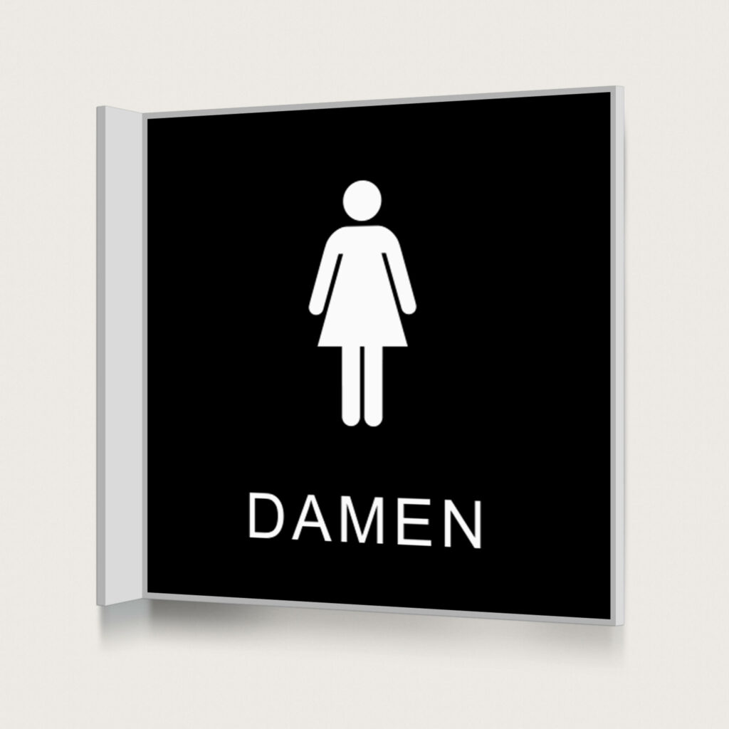 Fahnenschild Damen black jcde1203