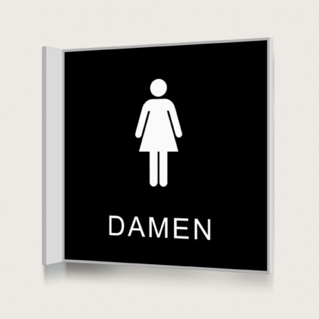 Fahnenschild Damen black jcde1203