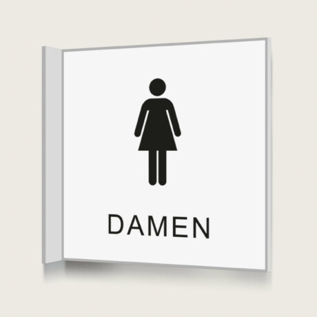 Fahnenschild Damen white jcde1203