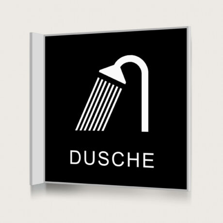 Fahnenschild Dusche black jcde1246