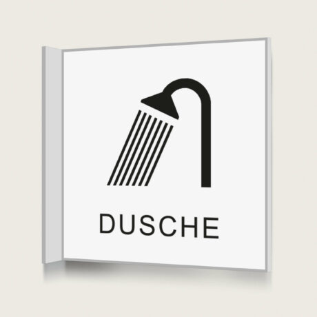Fahnenschild Dusche white jcde1246