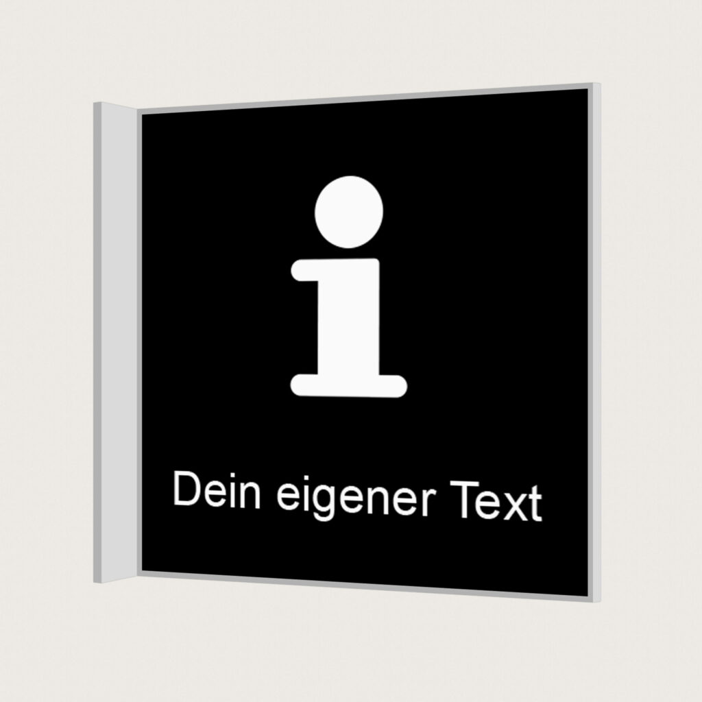 Fahnenschild Gestalte dein eigenes, Schwarz Information