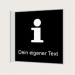 Fahnenschild Gestalte dein eigenes, Schwarz Information