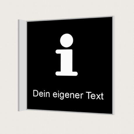 Fahnenschild Gestalte dein eigenes, Schwarz Information