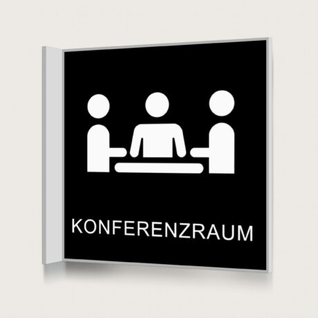 Fahnenschild Konferenzraum black jcde1329