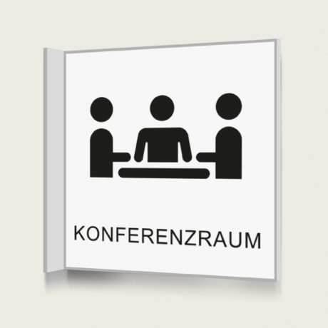 Fahnenschild Konferenzraum white jcde1329