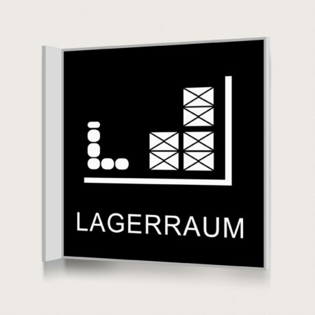 Fahnenschild Lagerraum black jcde1313