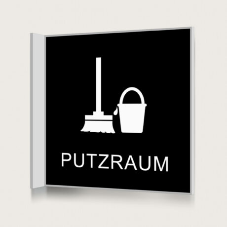 Fahnenschild Putzraum black jcde1275