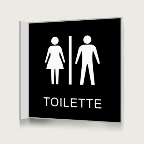 Fahnenschild Toilette black jcde1360
