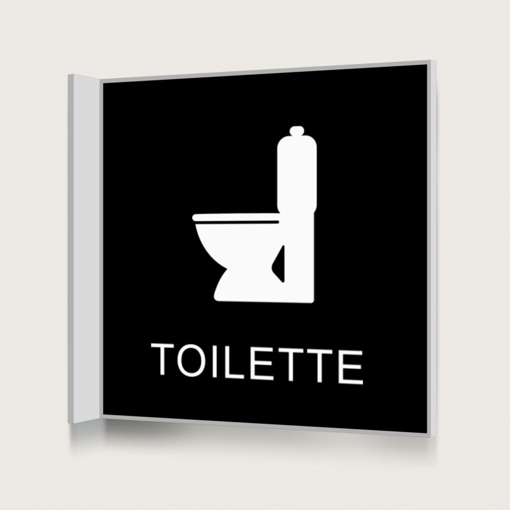 Fahnenschild Toilette black jcde1399
