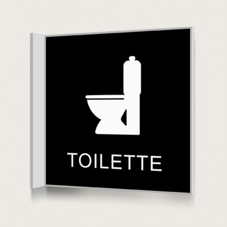 Fahnenschild Toilette black jcde1399