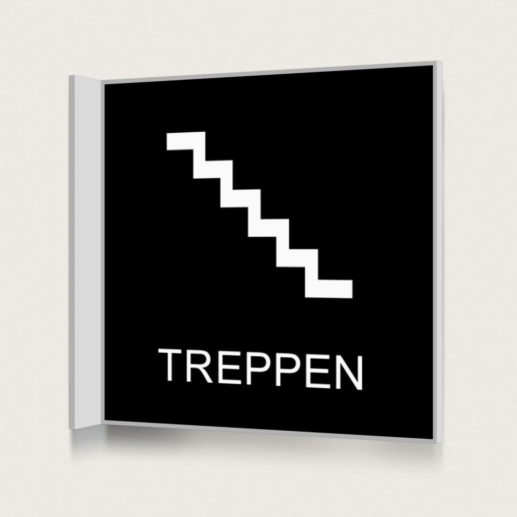 Fahnenschild Treppen black jcde1210