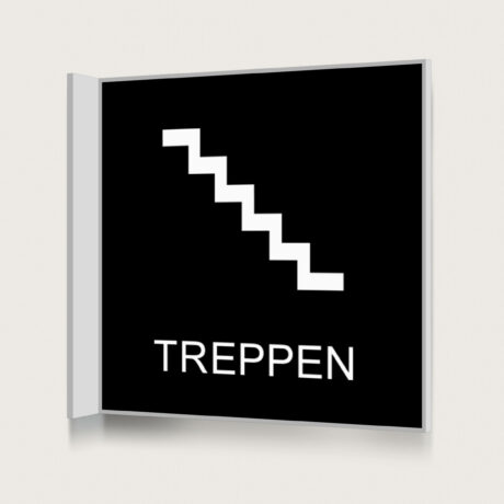 Fahnenschild Treppen black jcde1210