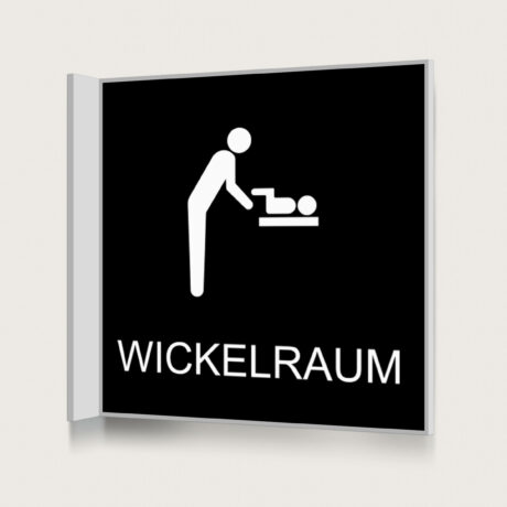 Fahnenschild Wickelraum black jcde1343