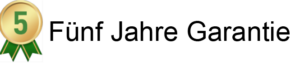 Fünf Jahre Garantie JC-Schilder