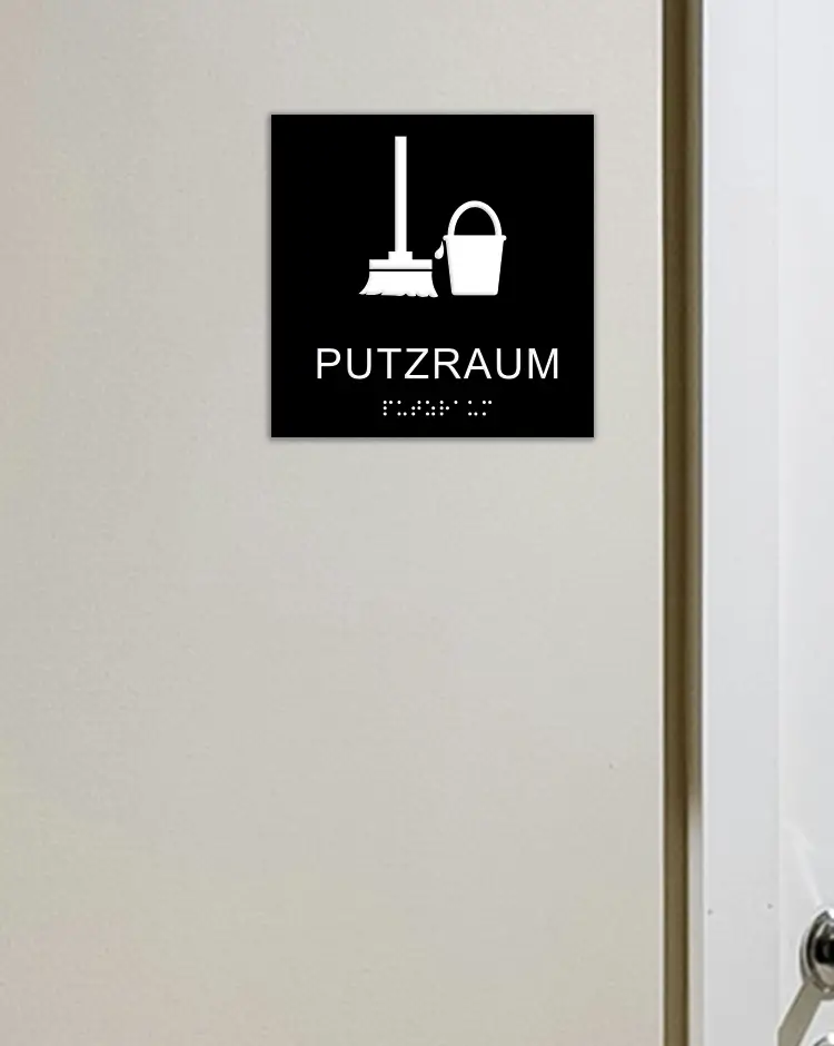 Taktile schilder schwarz