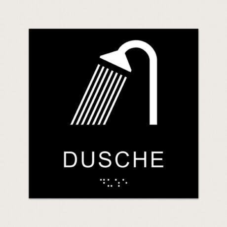 Taktiles schild Dusche jcde543 Schwarz