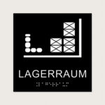 Taktiles schild Lagerraum jcde629 Schwarz
