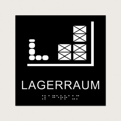 Taktiles schild Lagerraum jcde629 Schwarz