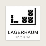 Taktiles schild Lagerraum jcde629 Weiß