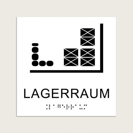 Taktiles schild Lagerraum jcde629 Weiß