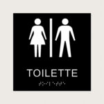 Taktiles Schild Toilette jcde671 Schwarz