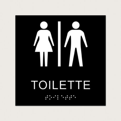Taktiles Schild Toilette jcde671 Schwarz