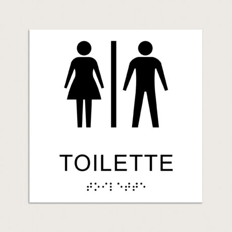 Taktiles Schild Toilette jcde671 Weiß