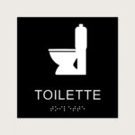 Taktiles Schild Toilette jcde696 Schwarz