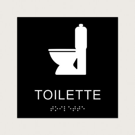 Taktiles Schild Toilette jcde696 Schwarz