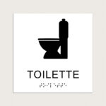 Taktiles Schild Toilette jcde696 Weiß