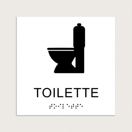 Taktiles Schild Toilette jcde696 Weiß
