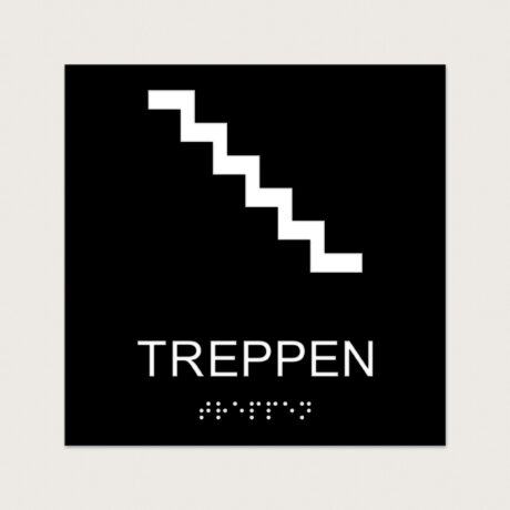Taktiles Schild Treppen jcde635 Schwarz