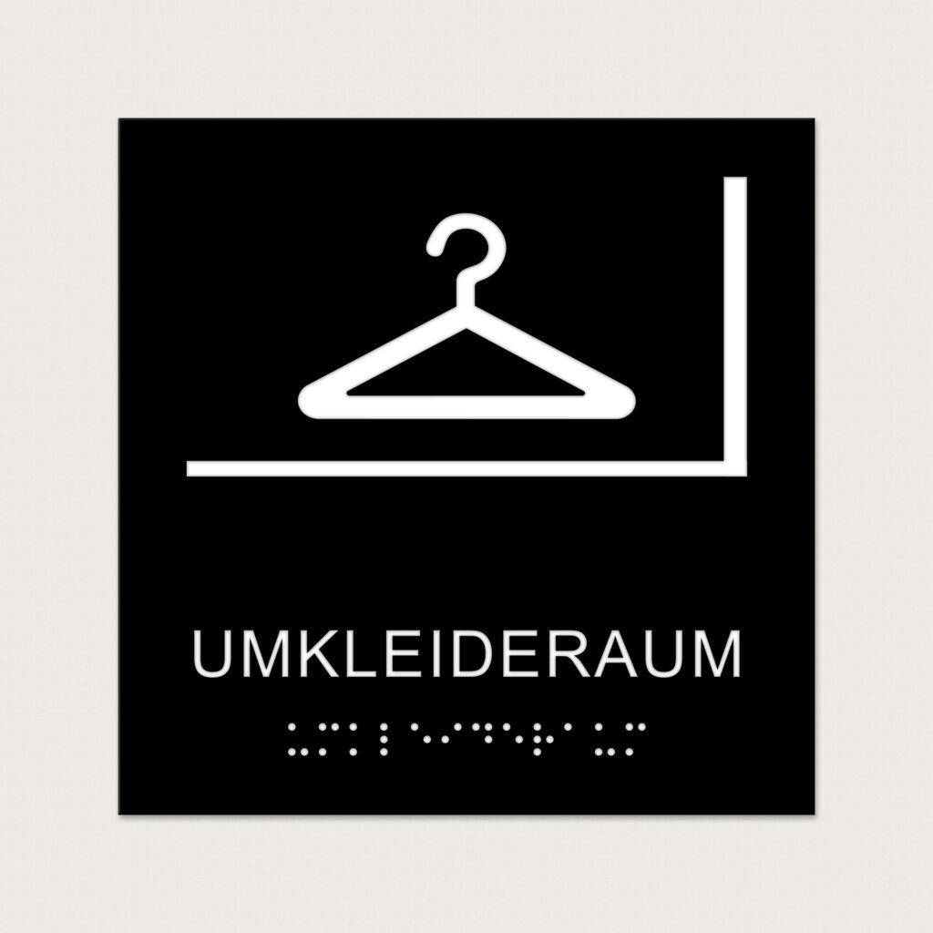 Taktiles schild Umkleideraum jcde539 Schwarz