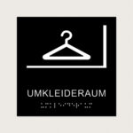 Taktiles schild Umkleideraum jcde539 Schwarz