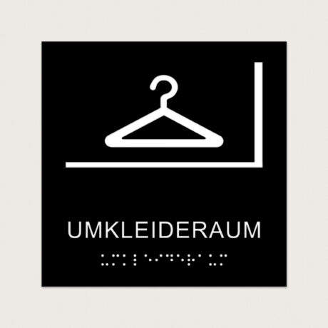 Taktiles schild Umkleideraum jcde539 Schwarz